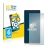 Front side of a product packaging with the brand logo BROTECT. Next to it is the device Hisense Touch Lite shown with the corr