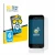 Front side of a product packaging with the brand logo BROTECT. Next to it is the device Apple iPhone SE 2016 shown with the co