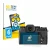 Front side of a product packaging with the brand logo BROTECT. Next to it is the device Fujifilm X-T2 shown with the correspon