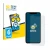Front side of a product packaging with the brand logo BROTECT. Next to it is the device Apple iPhone 11 shown with the corresp