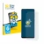 Front side of a product packaging with the brand logo BROTECT. Next to it is the device Samsung Galaxy A21s shown with the cor