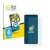 Front side of a product packaging with the brand logo BROTECT. Next to it is the device Xiaomi Poco F3 shown with the correspo