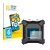 Front side of a product packaging with the brand logo BROTECT. Next to it is the device Zoom F3 field recorder shown with the 