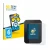 Front side of a product packaging with the brand logo BROTECT. Next to it is the device FIT Display Compact shown with the cor