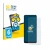 Front side of a product packaging with the brand logo BROTECT. Next to it is the device Motorola Moto G54 shown with the corre