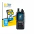 Front side of a product packaging with the brand logo BROTECT. Next to it is the device Yaesu FTA-850L shown with the correspo
