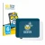 Front side of a product packaging with the brand logo BROTECT. Next to it is the device Bambu Lab A1 3D Printer shown with the