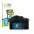 Front side of a product packaging with the brand logo BROTECT. Next to it is the device Panasonic Lumix DC-GH7 shown with the 