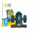 Front side of a product packaging with the brand logo BROTECT. Next to it is the device PowaKaddy CT12 GPS shown with the corr