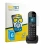 Front side of a product packaging with the brand logo BROTECT. Next to it is the device Panasonic KX-TGC463 shown with the cor