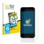 Front side of a product packaging with the brand logo BROTECT. Next to it is the device Apple iPhone 5S shown with the corresp