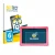 Front side of a product packaging with the brand logo BROTECT. Next to it is the device Contixo Kids 7" Tablet shown with the 