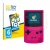 Front side of a product packaging with the brand logo BROTECT. Next to it is the device Nintendo Gameboy Color shown with the 