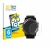 Front side of a product packaging with the brand logo BROTECT. Next to it is the device Garmin Descent Mk1 shown with the corr