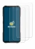 Image of the device Doogee V20 Pro with a wide variety of screen protectors.