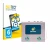 Front side of a product packaging with the brand logo BROTECT. Next to it is the device Hotone Ampero Mini shown with the corr