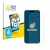 Front side of a product packaging with the brand logo BROTECT. Next to it is the device Apple iPhone 16 Pro Max shown with the