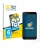 Front side of a product packaging with the brand logo BROTECT. Next to it is the device ZTE Blade A35 lite shown with the corr