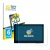 Front side of a product packaging with the brand logo BROTECT. Next to it is the device Waveshare 4.3" shown with the correspo