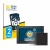 Front side of a product packaging with the brand logo BROTECT. Next to it is the device Blackmagic Design Video Assist (5.0) s