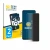 Front side of a product packaging with the brand logo BROTECT. Next to it is the device realme GT Master Edition shown with th