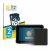 Front side of a product packaging with the brand logo BROTECT. Next to it is the device Atomos Shinobi 7 shown with the corres
