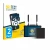 Front side of a product packaging with the brand logo BROTECT. Next to it is the device Hollyland Pyro 7 shown with the corres