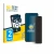 Front side of a product packaging with the brand logo BROTECT. Next to it is the device ZTE Blade A75 4G shown with the corres