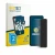 Front side of a product packaging with the brand logo BROTECT. Next to it is the device Samsung Galaxy M17e shown with the cor