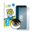 Front side of a product packaging with the brand logo BROTECT. Next to it is the device Samsung Galaxy S9 Plus shown with the 