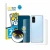 Front side of a product packaging with the brand logo BROTECT. Next to it is the device Samsung Galaxy S20 (Front+Back) shown 