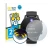 Front side of a product packaging with the brand logo BROTECT. Next to it is the device Xiaomi Mi Watch Revolve shown with the