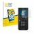 Front side of a product packaging with the brand logo BROTECT. Next to it is the device Texas Instruments Nspire CX CAS shown 