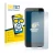 Front side of a product packaging with the brand logo BROTECT. Next to it is the device HTC U11 Life shown with the correspond