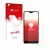 Front side of a product packaging with the brand logo upscreen. Next to it is the device Huawei P20 shown with the correspondi