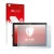 Front side of a product packaging with the brand logo upscreen. Next to it is the device Lenovo Tab M10 TB-X605F shown with th