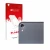 Front side of a product packaging with the brand logo upscreen. Next to it is the device Apple iPad Pro 12.9" 2018 (ONLY Camer