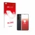 Front side of a product packaging with the brand logo upscreen. Next to it is the device Samsung Galaxy S25 FE (Front+Camera) 