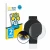Front side of a product packaging with the brand logo BROTECT. Next to it is the device Garmin Forerunner 235 shown with the c