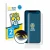 Front side of a product packaging with the brand logo BROTECT. Next to it is the device Apple iPhone XR shown with the corresp