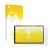 Front side of a product packaging with the brand logo upscreen. Next to it is the device LincPlus T4 11" shown with the corres