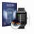Front side of a product packaging with the brand logo Savvies. Next to it is the device Huami Amazfit Bip S shown with the cor