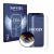 Front side of a product packaging with the brand logo Savvies. Next to it is the device Apple iPhone 12 mini shown with the co
