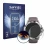 Front side of a product packaging with the brand logo Savvies. Next to it is the device Coros Vertix 2 shown with the correspo