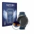 Front side of a product packaging with the brand logo Savvies. Next to it is the device Xiaomi Watch S1 Active shown with the 