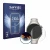 Front side of a product packaging with the brand logo Savvies. Next to it is the device Huawei Watch 4 Pro shown with the corr
