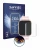 Front side of a product packaging with the brand logo Savvies. Next to it is the device walkbee Smartwatch 1.83" shown with th