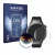 Front side of a product packaging with the brand logo Savvies. Next to it is the device Huawei Watch GT 5 Pro (46 mm) shown wi