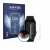 Front side of a product packaging with the brand logo Savvies. Next to it is the device One2Track Connect UP shown with the co