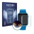 Front side of a product packaging with the brand logo Savvies. Next to it is the device Maxcom FW59 Kiddo 4G shown with the co